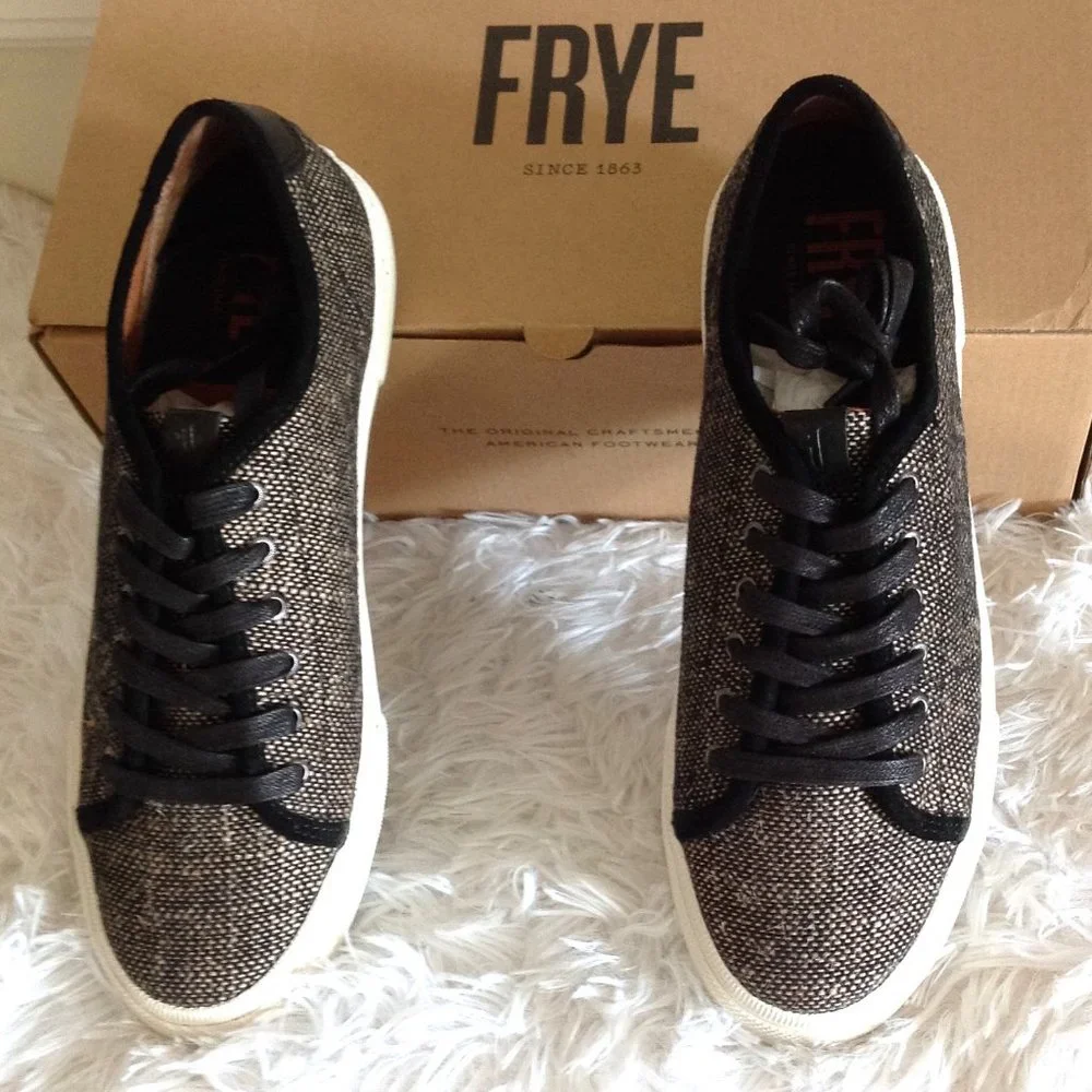 Frye Gia Canvas Low Lace Sneakers - Picture 4 of 12